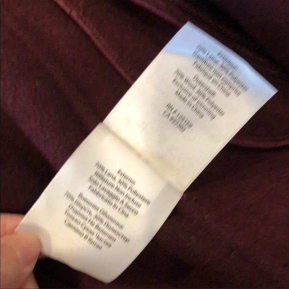 Soia & Kyo Wool Wrap Burgundy Coat XS - Picture 8 of 8